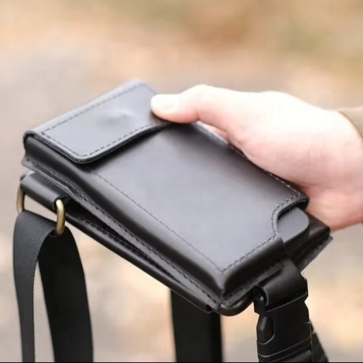 Echtleder-Gürteltasche für Handys