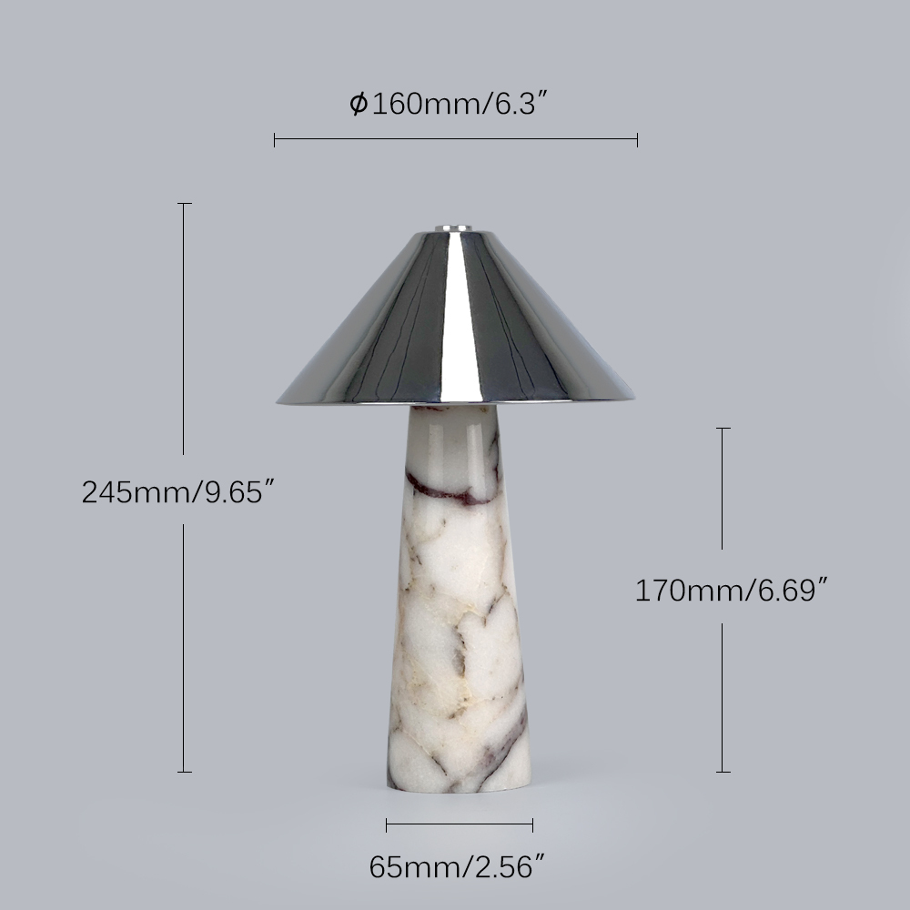 Luxus Pilztischlampe kabellos aufladbar 4