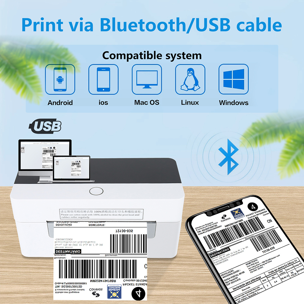 USB-Versandetikettendrucker mit Bluetooth 2