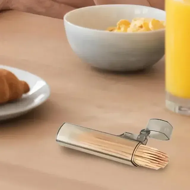 Mini-Zahnstocherbox mit Deckel für unterwegs 2