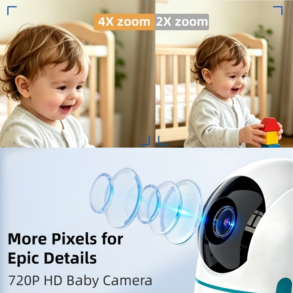 Babyphone-Kamera 6 Zoll LCD 5000 mAh 4