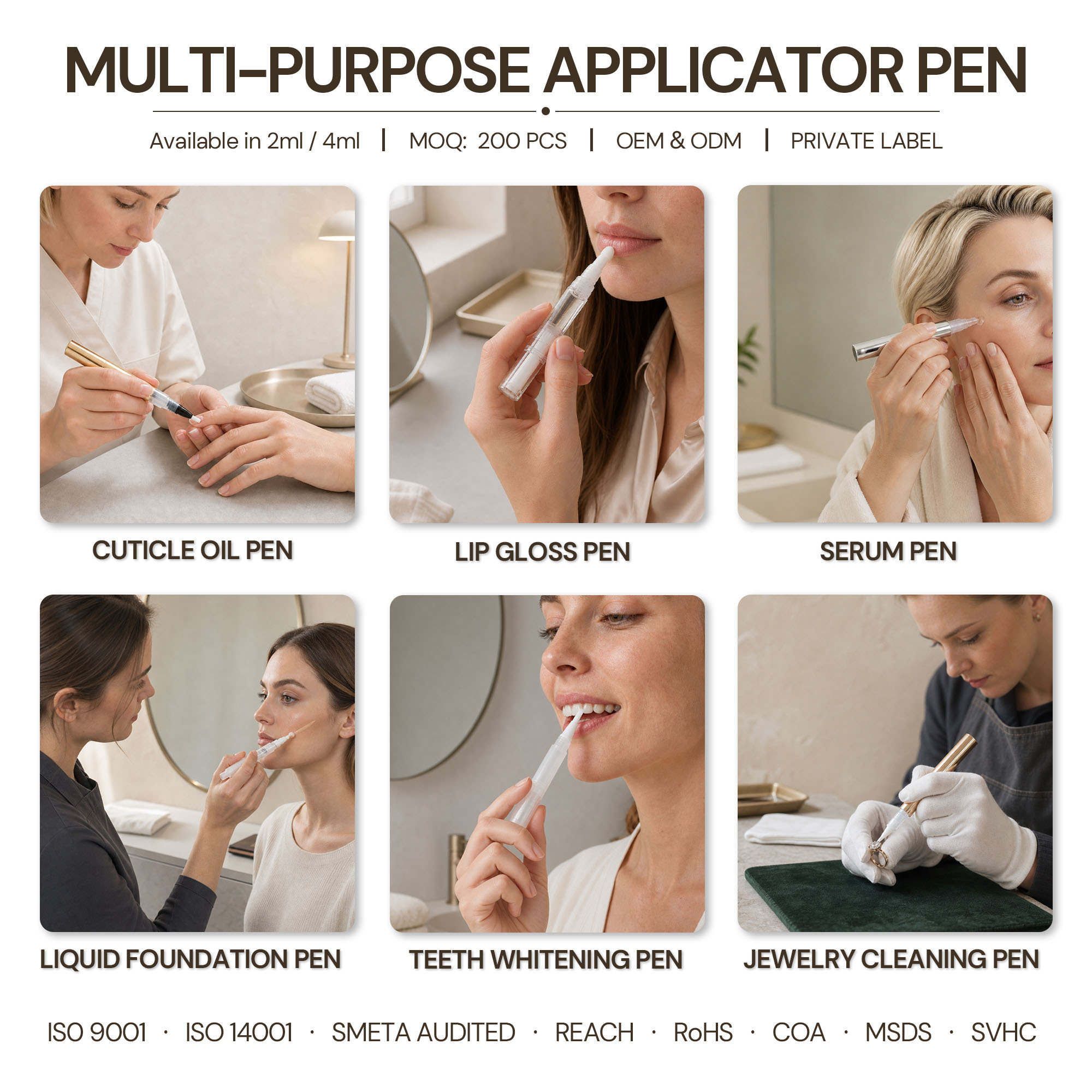 Leerer Lipgloss-Stift in Gold 3
