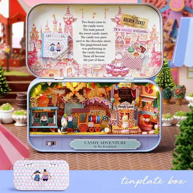 DIY-Holzpuppenhaus-Bausatz mit Miniaturbox 4