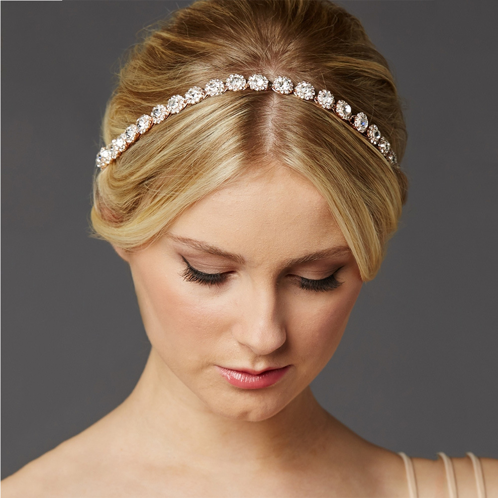 Brautstirnband mit Strass-Sonnenblume