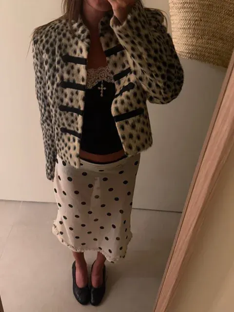 Leoparden-Kunstpelzjacke 2