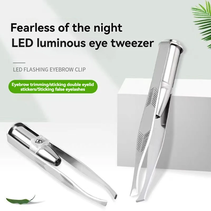 LED-Augenbrauenpinzette aus Edelstahl 4