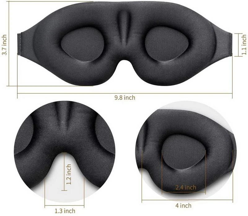 Verstellbare 3D-Reise-Schlafmaske aus Schaumstoff 2