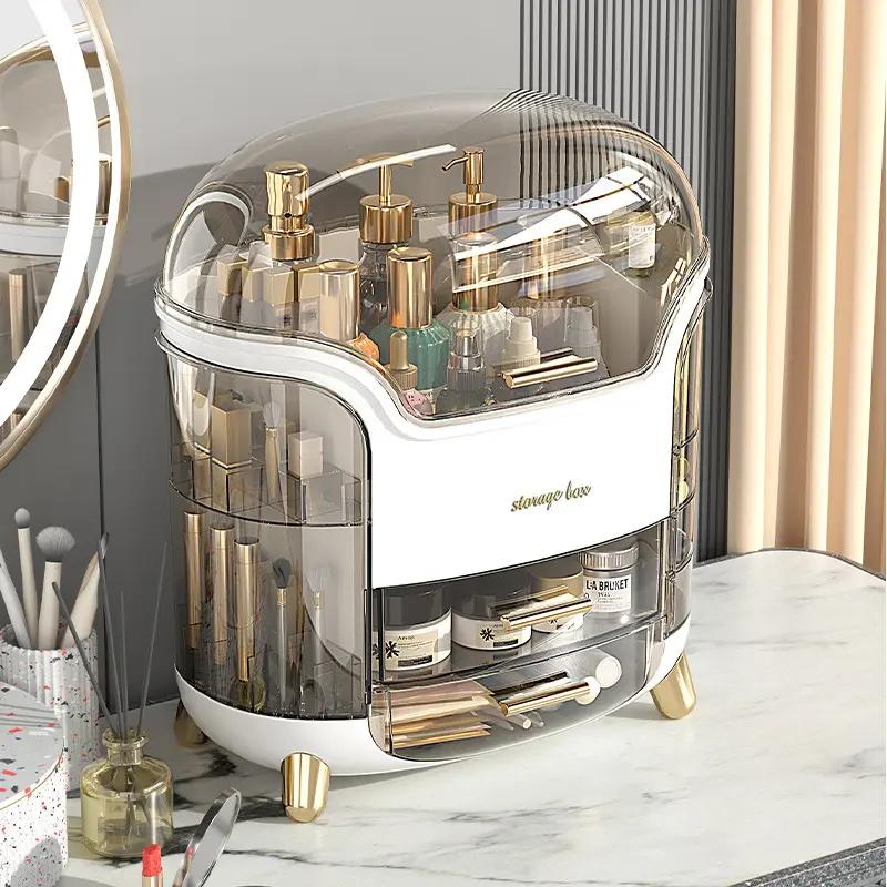 Transparenter drehbarer Make-up-Organizer