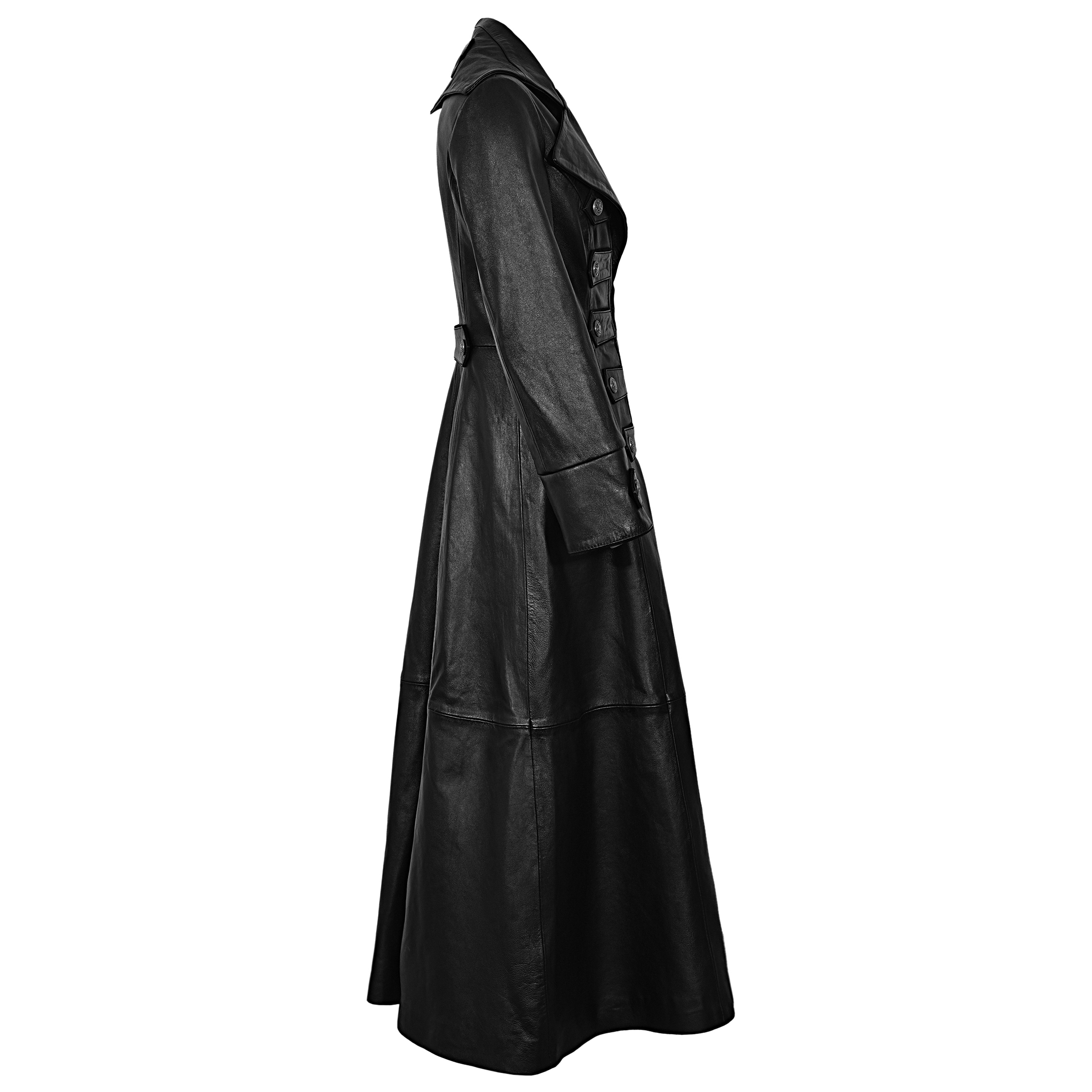 Lammnappa-Ledertrenchcoat mit Nieten 2