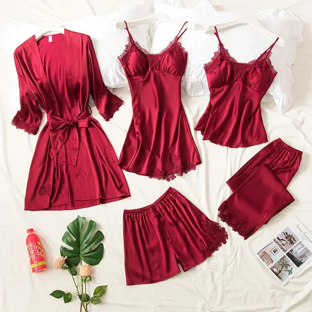 5-teiliges Damen Sommer Pyjama Set XXL 1