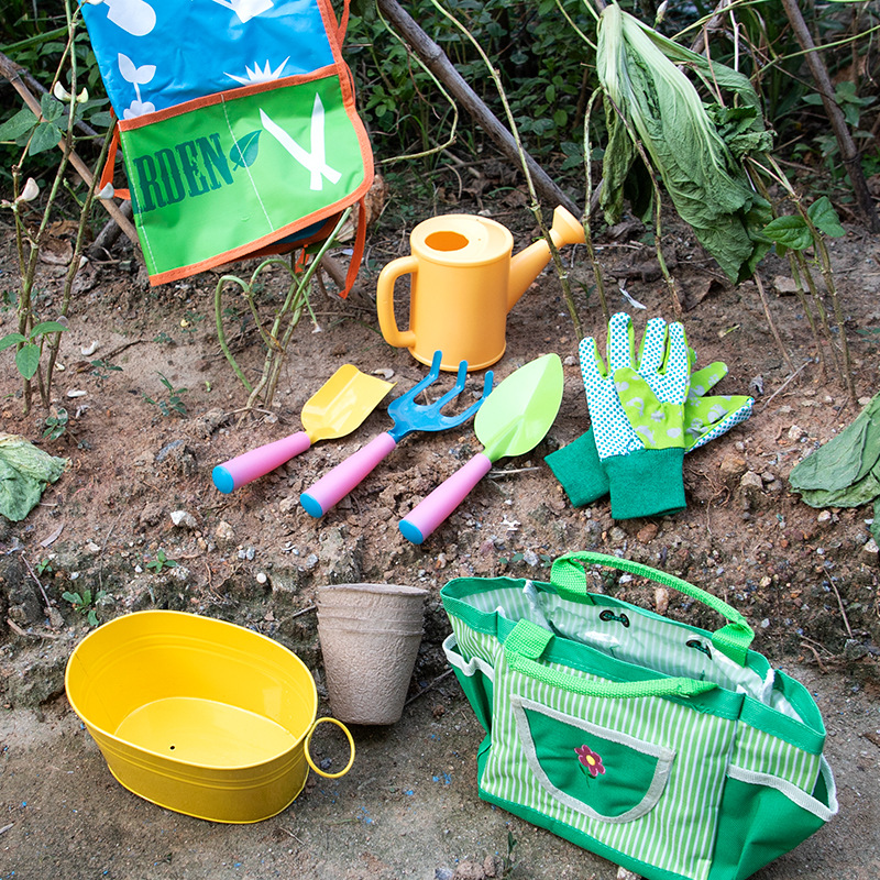 Kinder Gartenwerkzeug Set mit Handschuhen 4