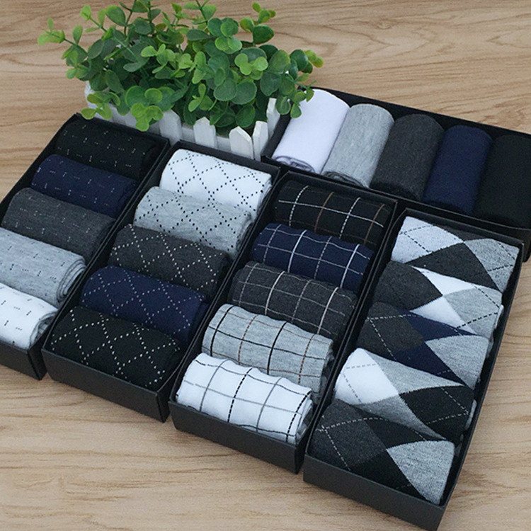 Herren-Business-Socken Baumwolle 5 Paar