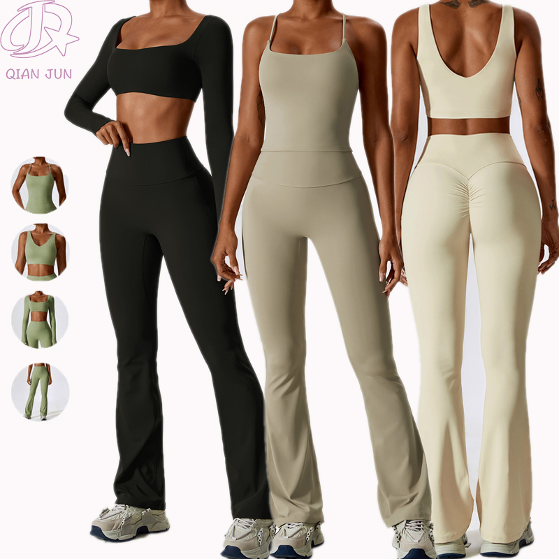Damen Yoga Sport-BH mit High-Waist Hose