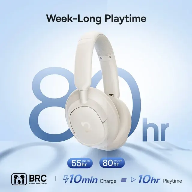 Kabelloser Over-Ear-Kopfhörer, 80 Stunden Akku 3