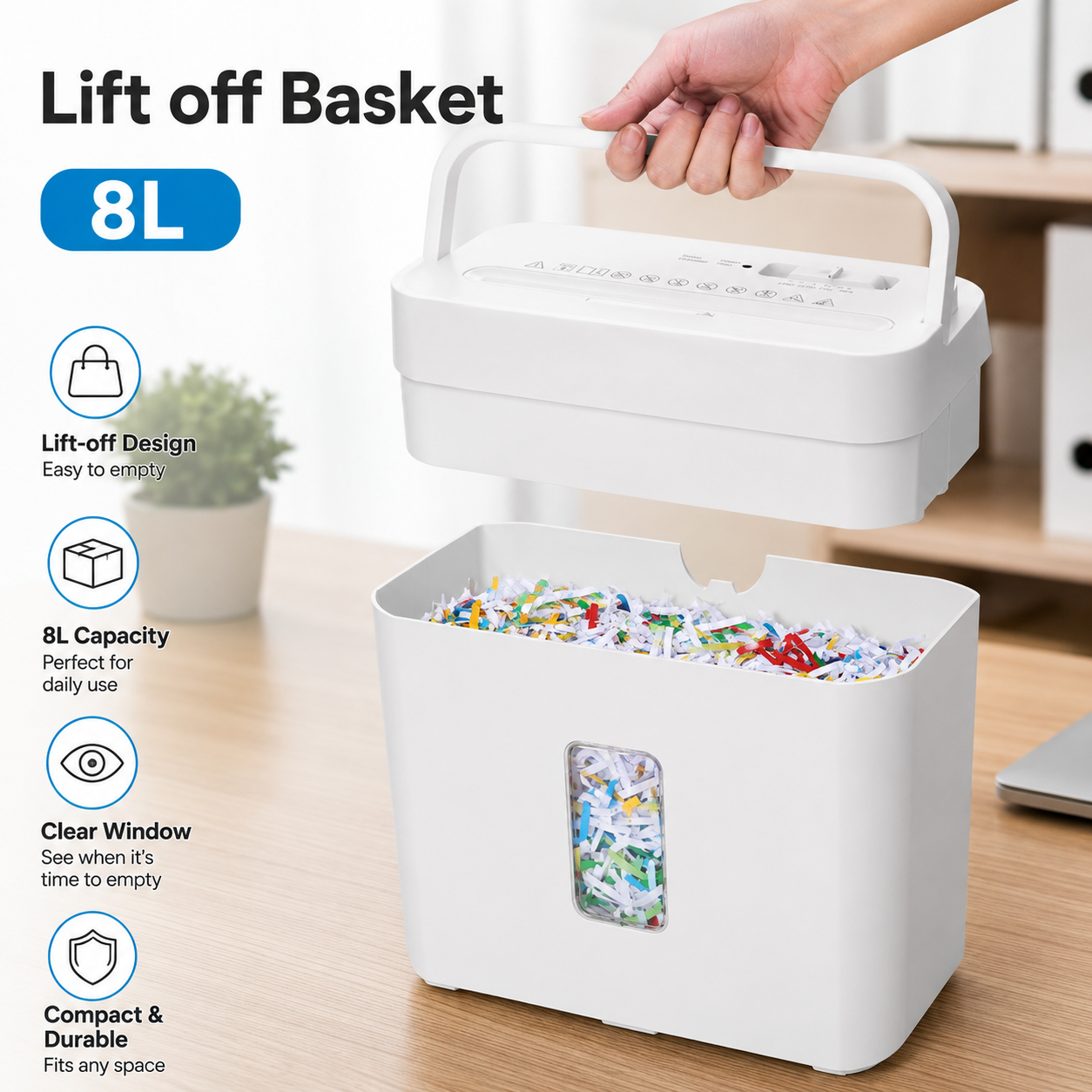 8-Liter Aktenvernichter Querschnitt 4 Blatt 3