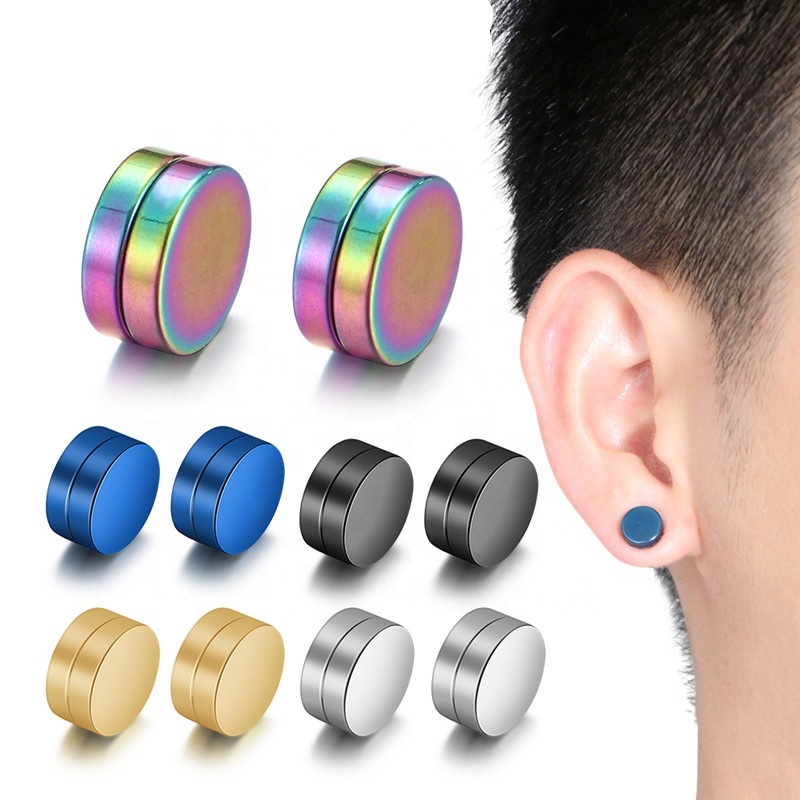 Magnetische Ohrstecker-Klemme Edelstahl Unisex 4