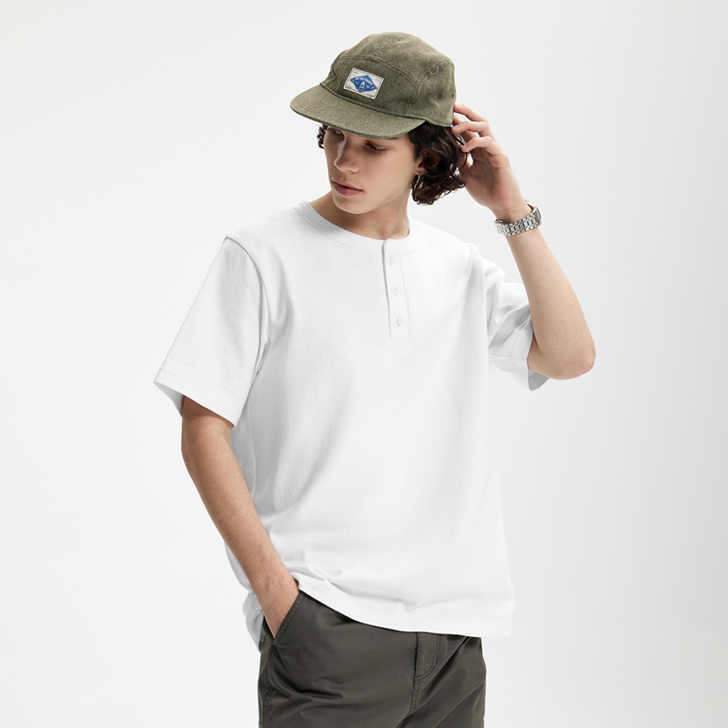 Leinen-Baumwoll Herren Raglan T-Shirt Relaxed Fit 4