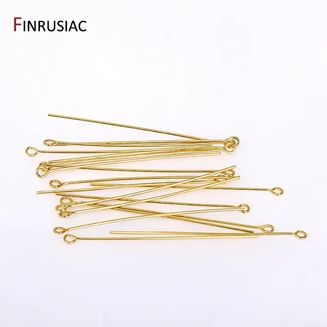 50er-Pack 18K vergoldete Messing-Augennadeln 3
