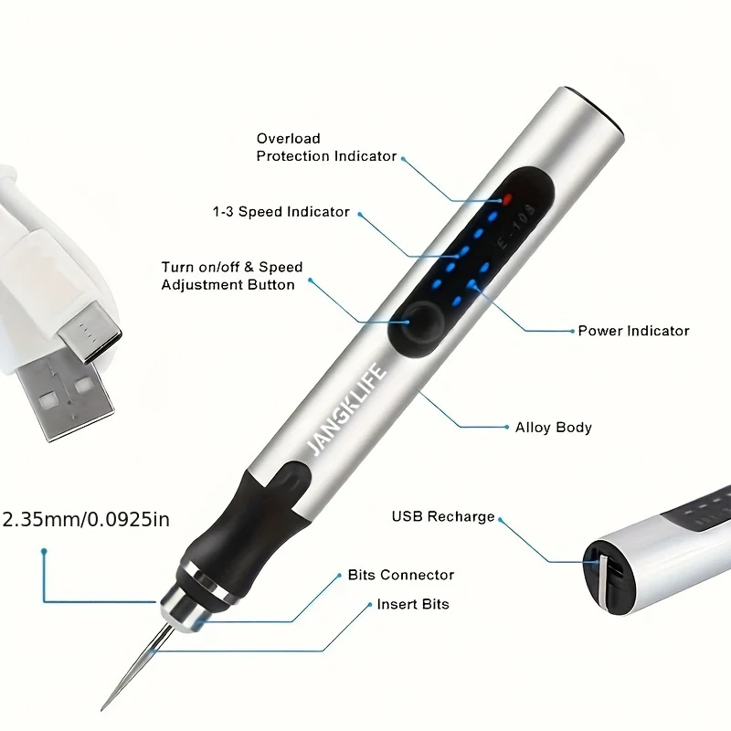Kabelloses Mini-Gravierset mit USB-Aufladung 2