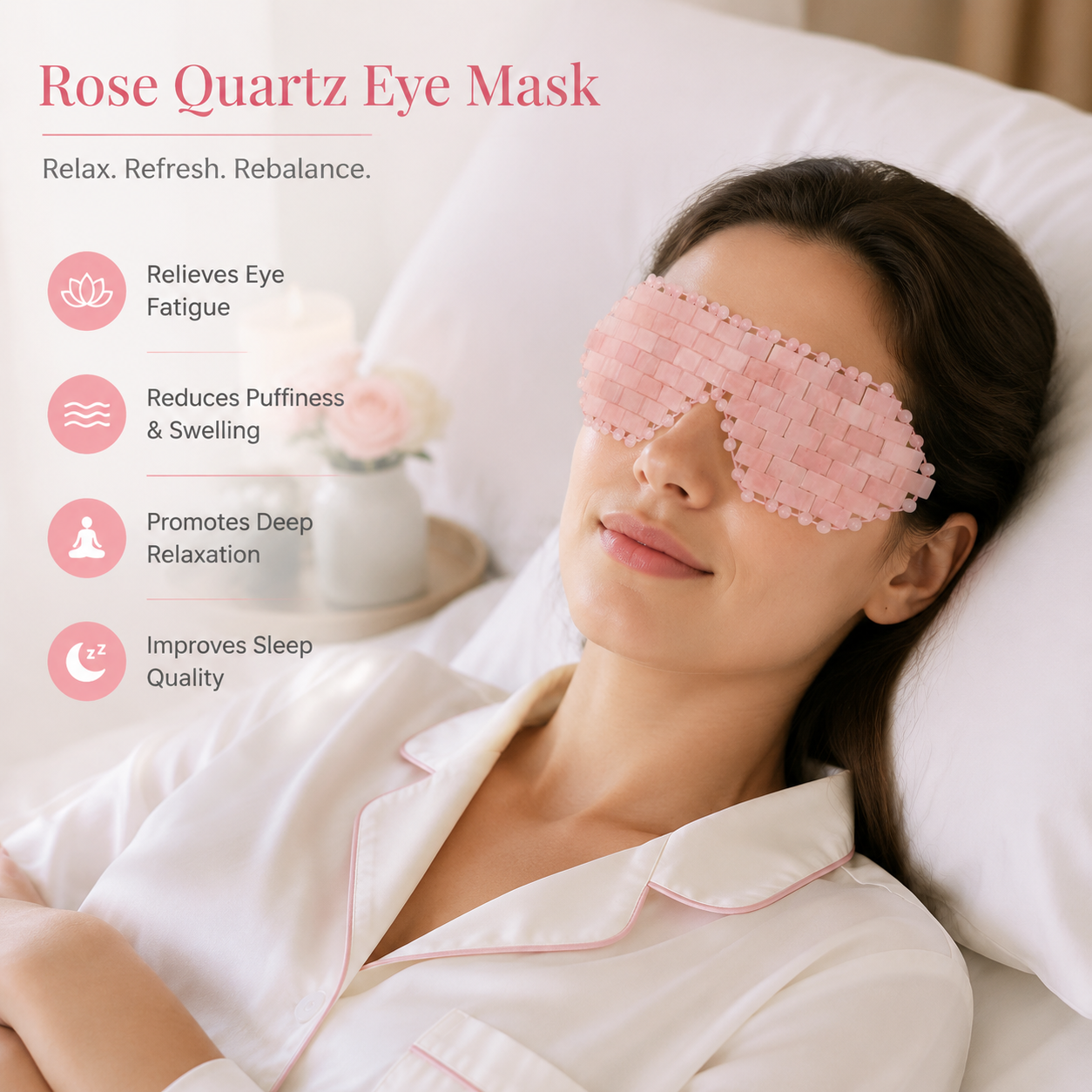 Rosenquarz Gua Sha Gesichtsroller Set 3