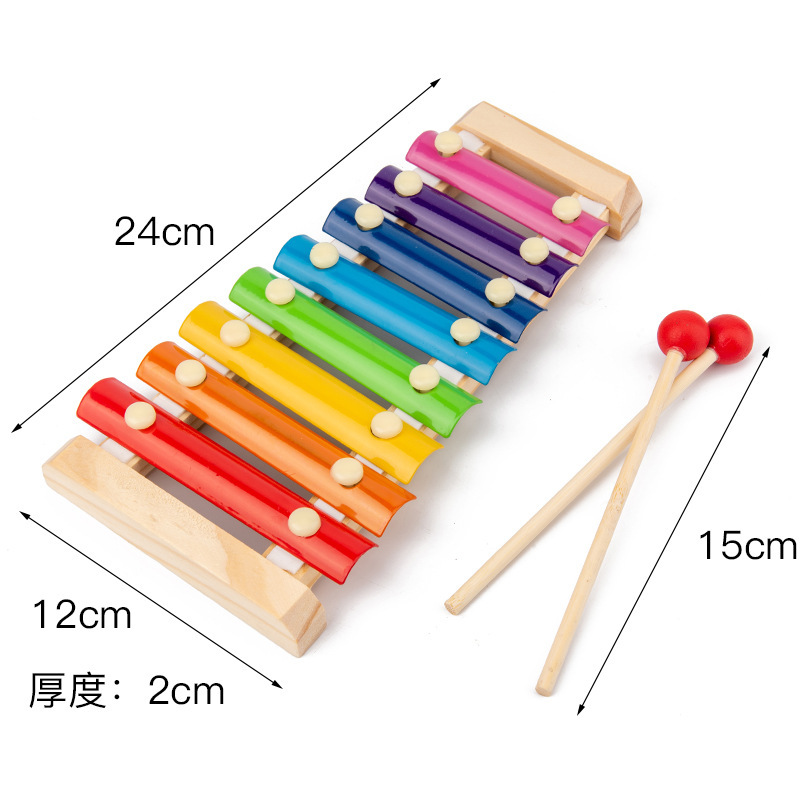 Montessori Holz-Klopfspiel mit Musik ab 2 Jahren 2