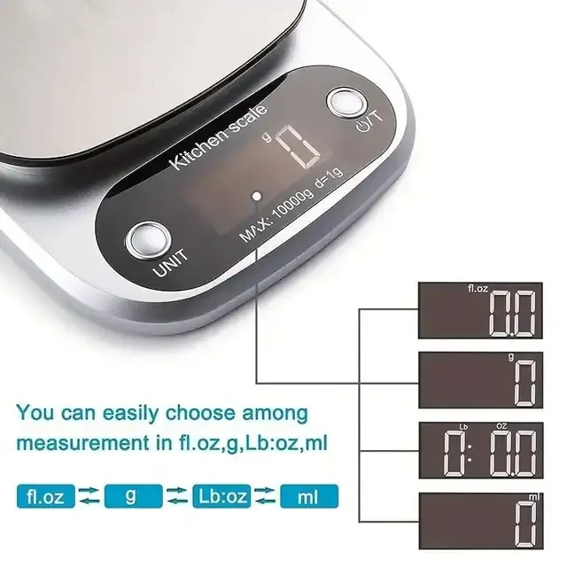Hochpräzise Digitale Küchenwaage bis 10 kg 4