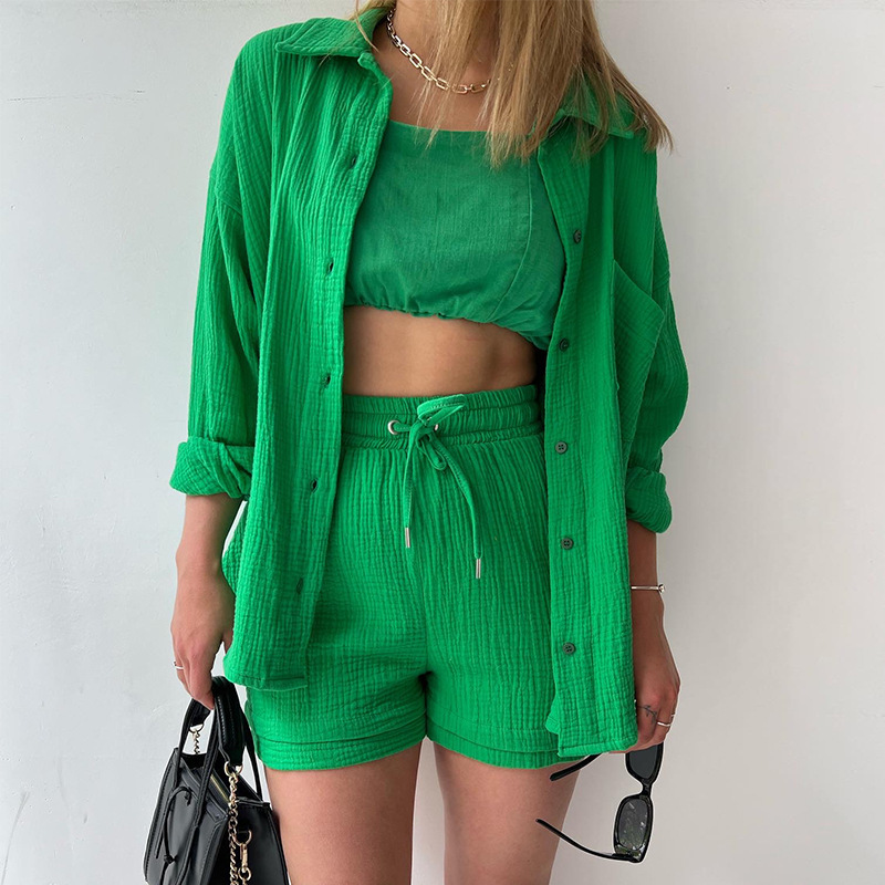 Damen Hemd-Shorts-Set