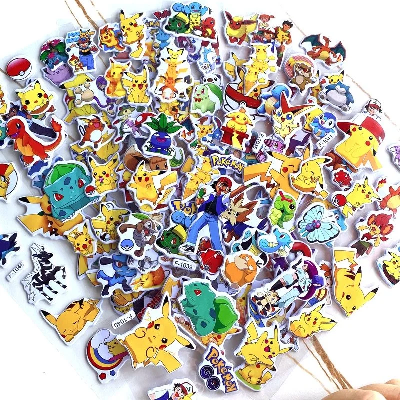 12er Pikachu 3D-Aufkleber Set Anime 2