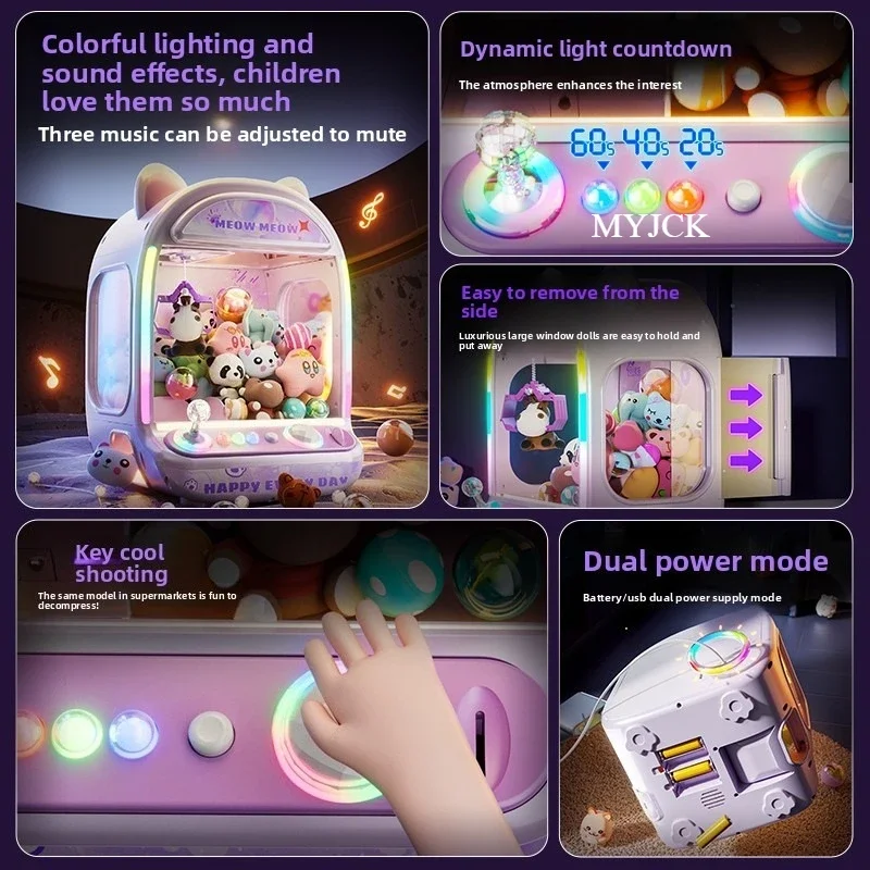 Münzbetriebene Mini-Klauenspiel-Kranmaschine für Kinder 2