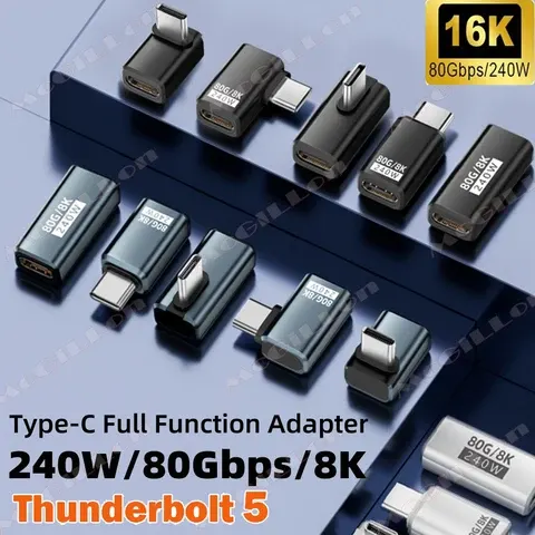 USB4 90-Grad-Winkeladapter 240 W Typ-C