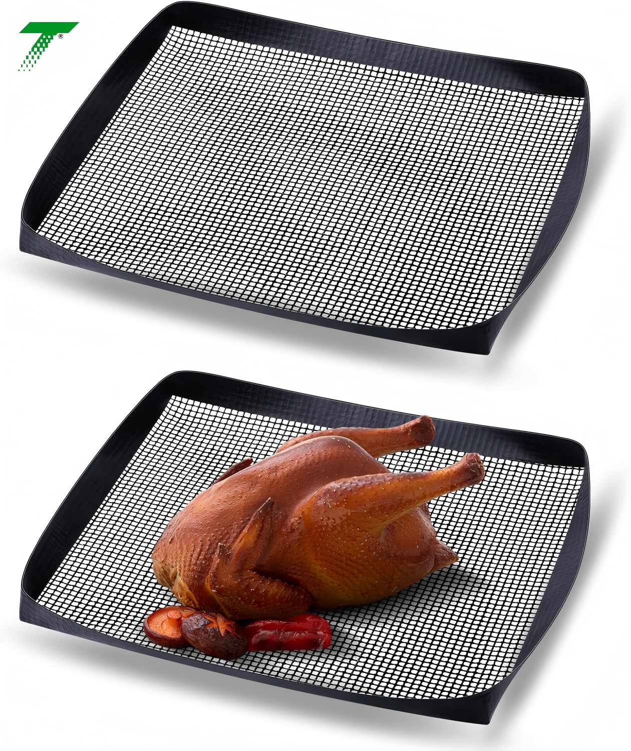 Antihaft-PTFE-Heißluftfritteusenkorb aus Netzgewebe