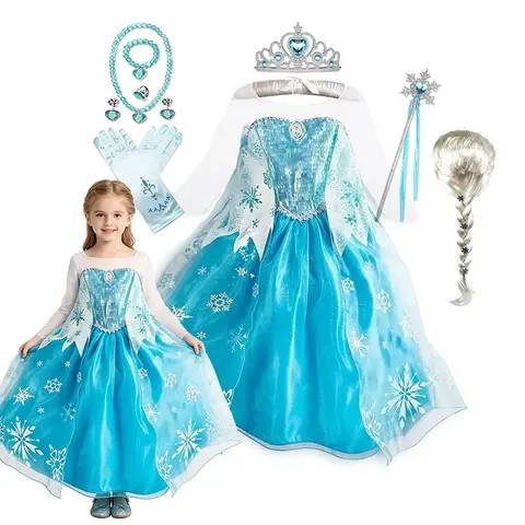 Eisprinzessin-Kostümkleid