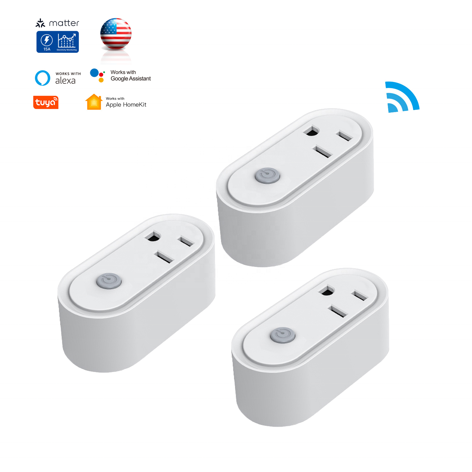 WLAN-Smart-Steckdose 15A mit Fernsteuerung