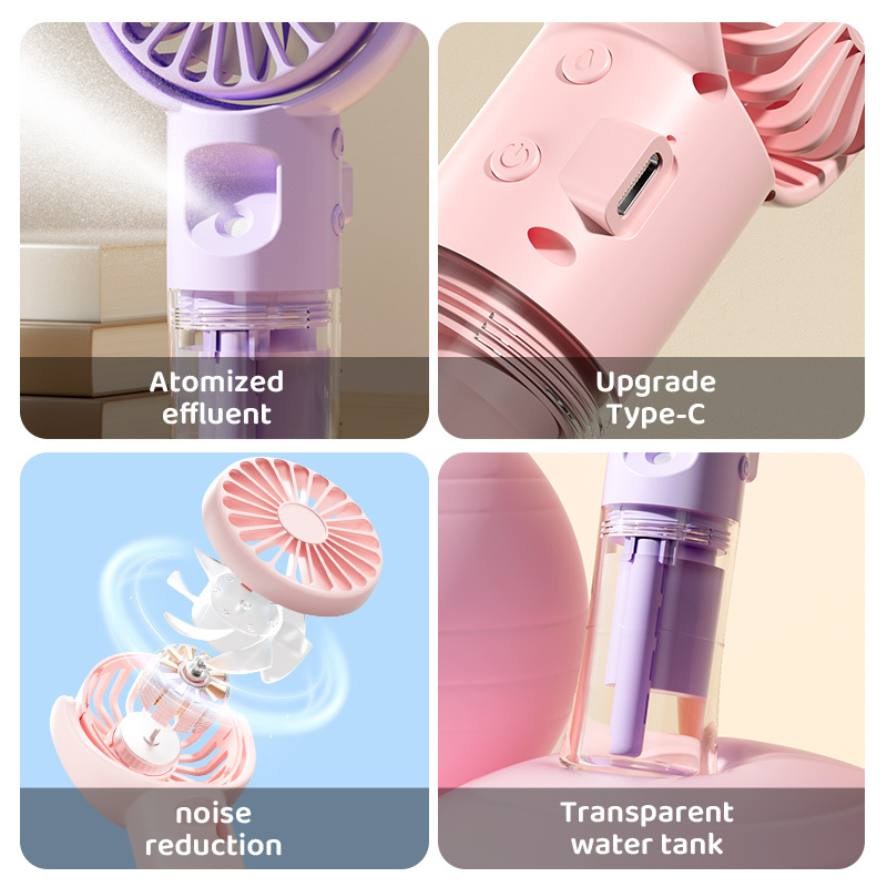 USB-Mini-Handventilator 4 Stufen Sprühnebel 3