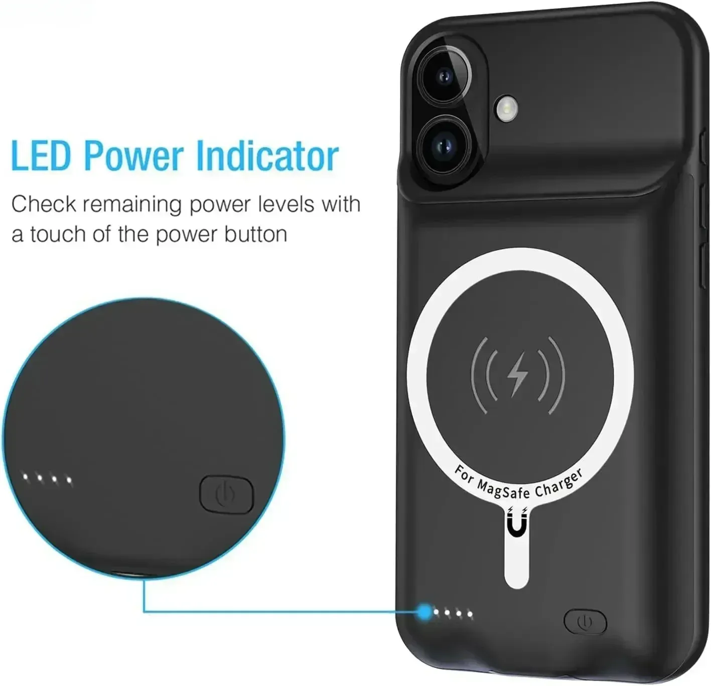 Magnetische Akku-Hülle 10000 mAh für iPhone 2