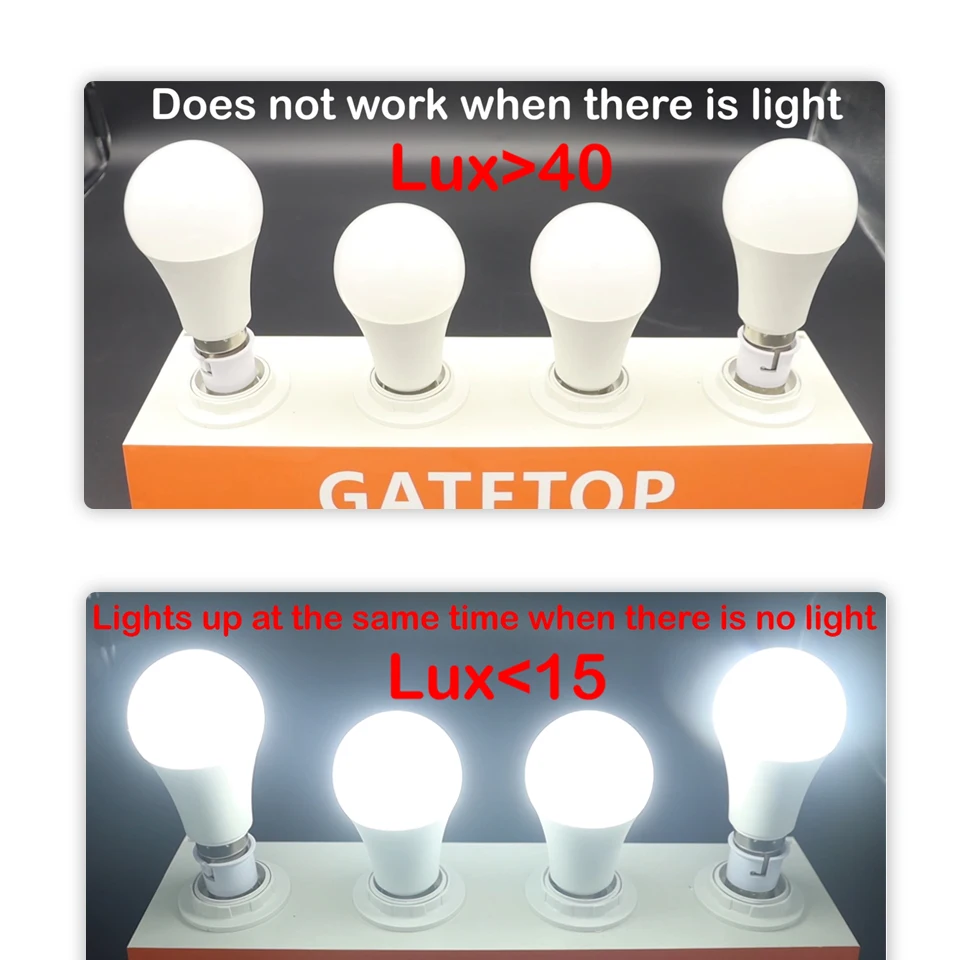 Dämmerungssensor LED-Glühbirne E27 10 W 3