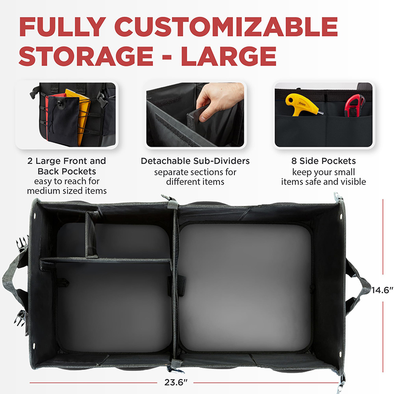 Tragbarer Oxford Kofferraum Organizer 4