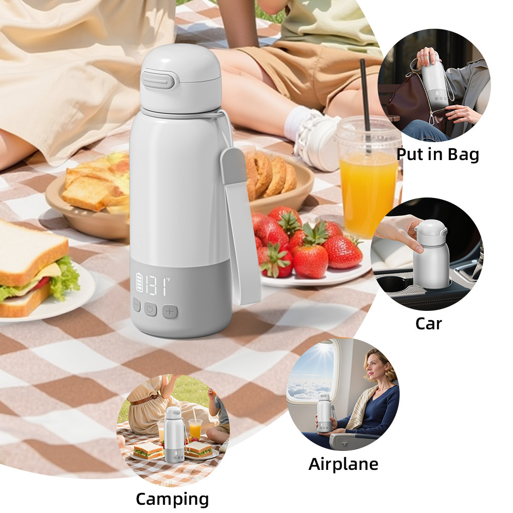 Elektrische Thermo-Trinkflasche 450 ml mit Powerbank 4