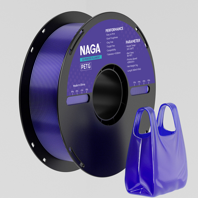 Klares PETG 3D-Druckfilament 1,75 mm schlagfest