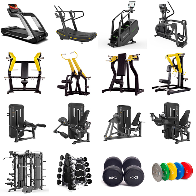 Komplettes Gewerbe-Fitnessstudio-Set für Hotels