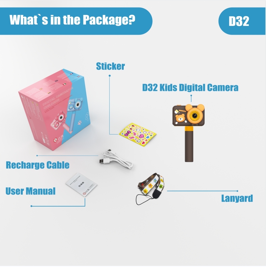 Kinder Digitalkamera mit Selfie-Funktion 4