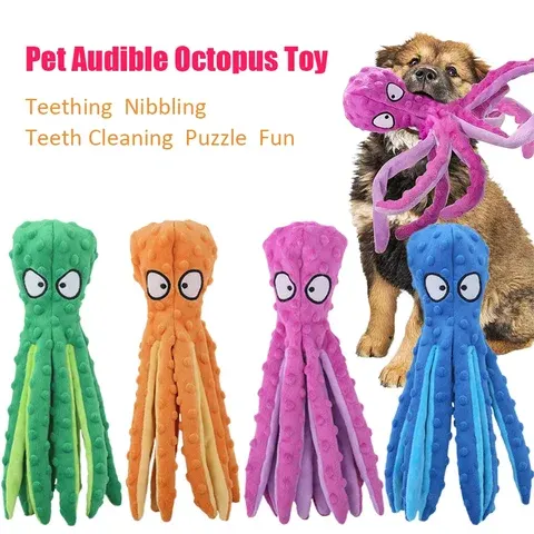 Plüsch-Oktopus-Hundespielzeug