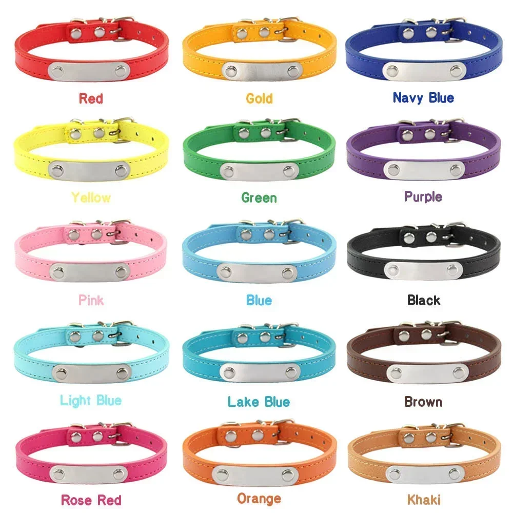 Personalisiertes Hundehalsband aus PU-Leder 3
