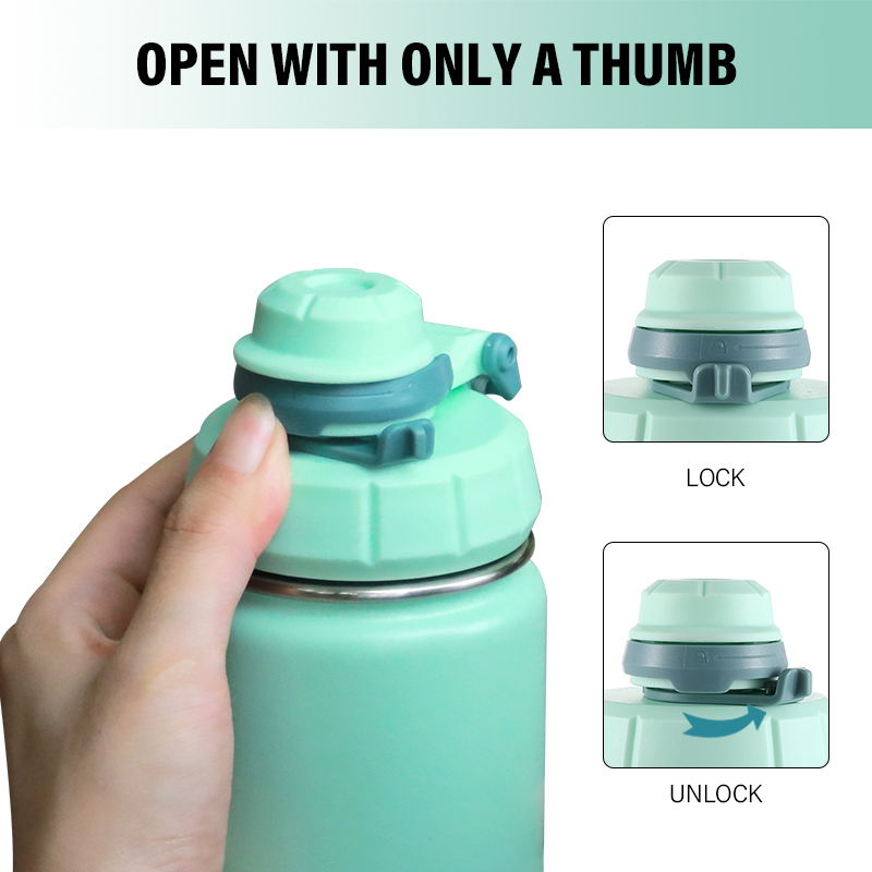 1-Liter Edelstahl-Trinkflasche mit Strohhalm 2