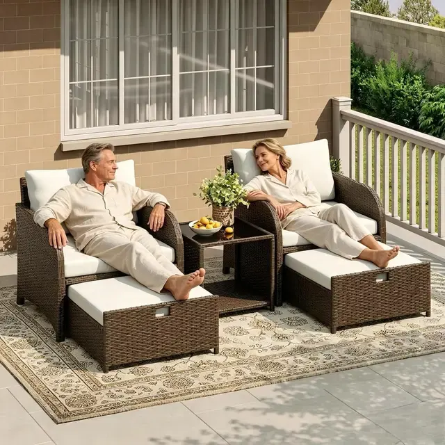 Rattan-Gartensofa-Set 3