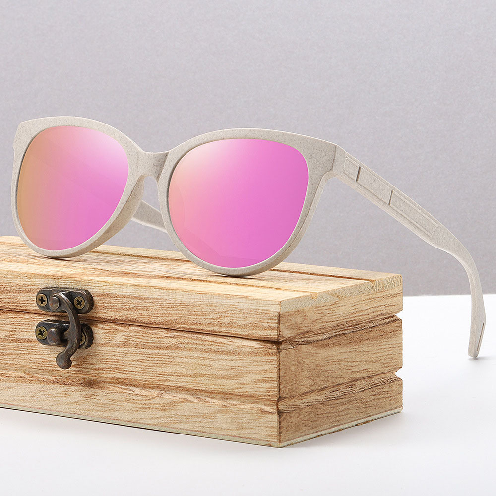 Vintage Weizenstroh-Sonnenbrille Damen