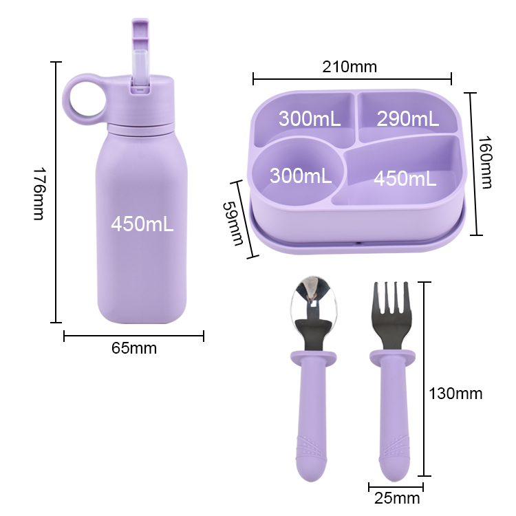 Bento-Box-Set für Kinder mit Besteck 4