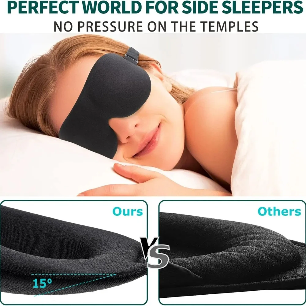 Lichtblockierende 3D-Schlafmaske, atmungsaktiv 4