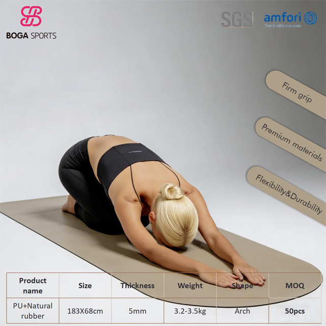 Gewölbte PU-Yogamatte aus Naturkautschuk, umweltfreundlich 2