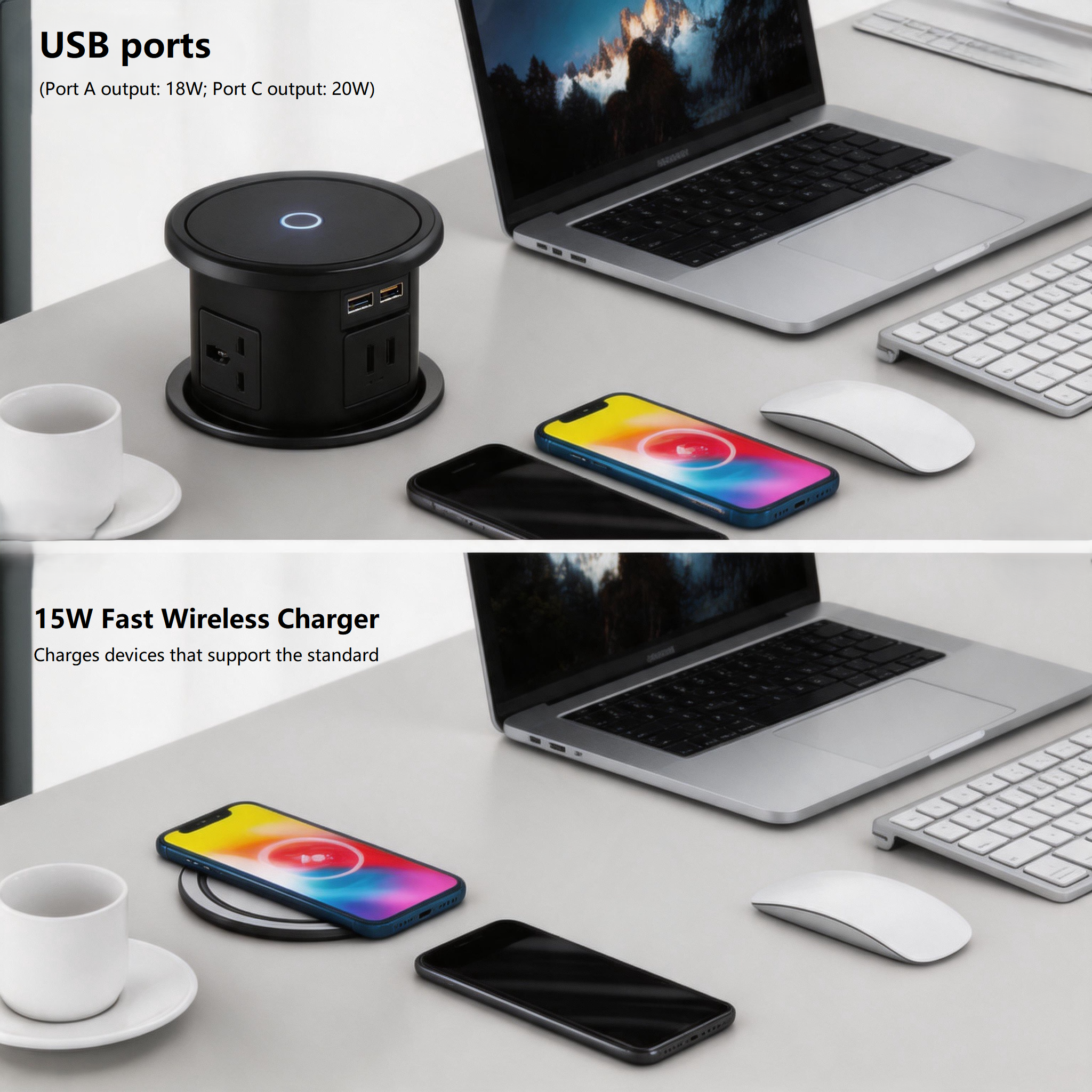 Pop-up-Steckdose mit Bluetooth-Lautsprecher 4